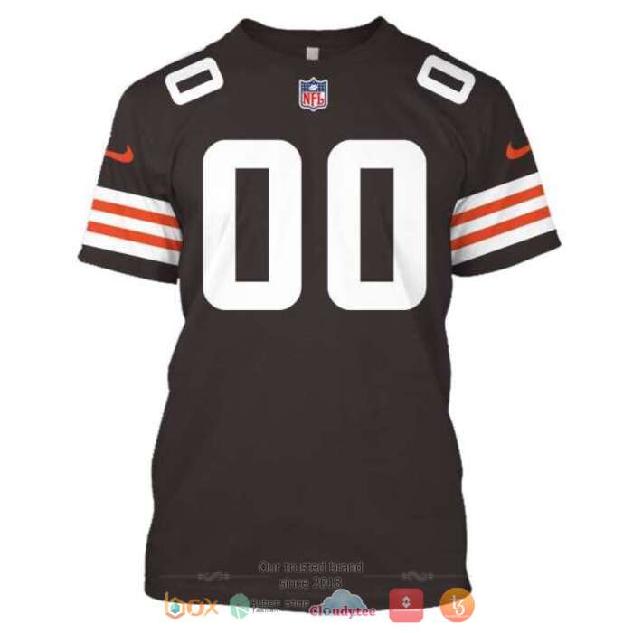 Personalized NFL Cleveland Browns dark brown 3d shirt, hoodie 7 Personalized NFL Cleveland Browns dark brown 3d shirt hoodie 1 2 3 4 5 6