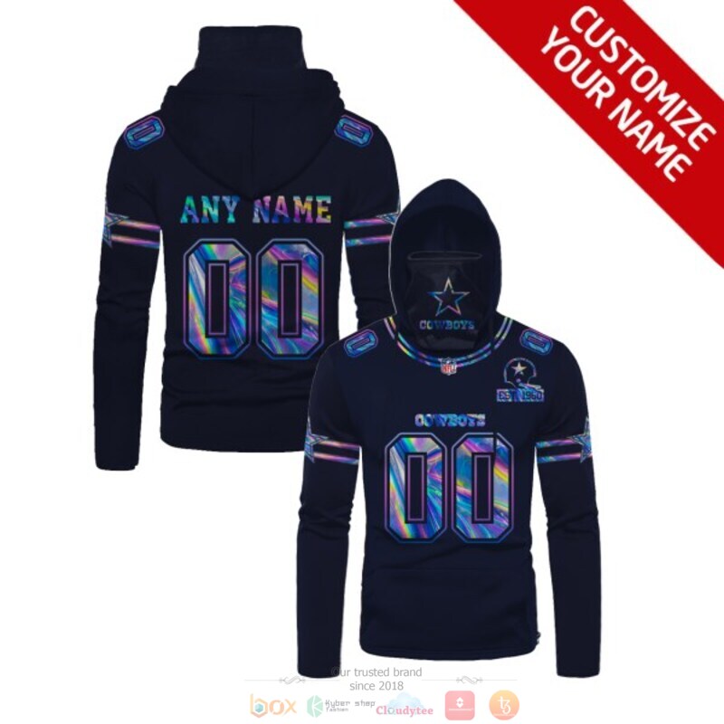 Personalized NFL Dallas Cowboys Est 1960 black custom 3d hoodie mask