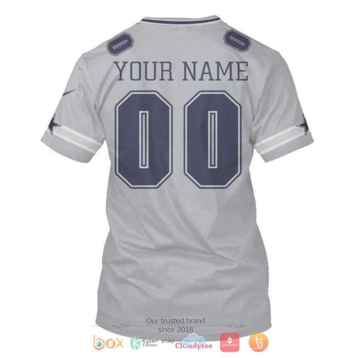 Personalized NFL Dallas Cowboys Grey 3d shirt hoodie 1 2 3 4 5 6 7