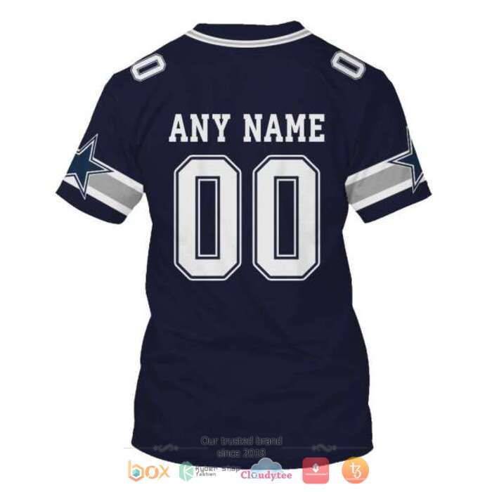 Personalized NFL Dallas Cowboys Navy 3d shirt hoodie 1 2 3 4 5 6 7