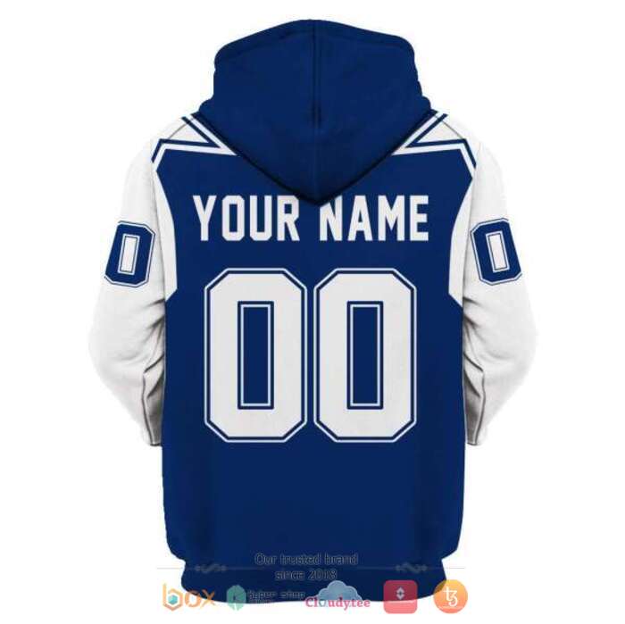 Personalized NFL Dallas Cowboys White Blue 3d shirt, hoodie 4 Personalized NFL Dallas Cowboys White Blue 3d shirt hoodie 1 2 3