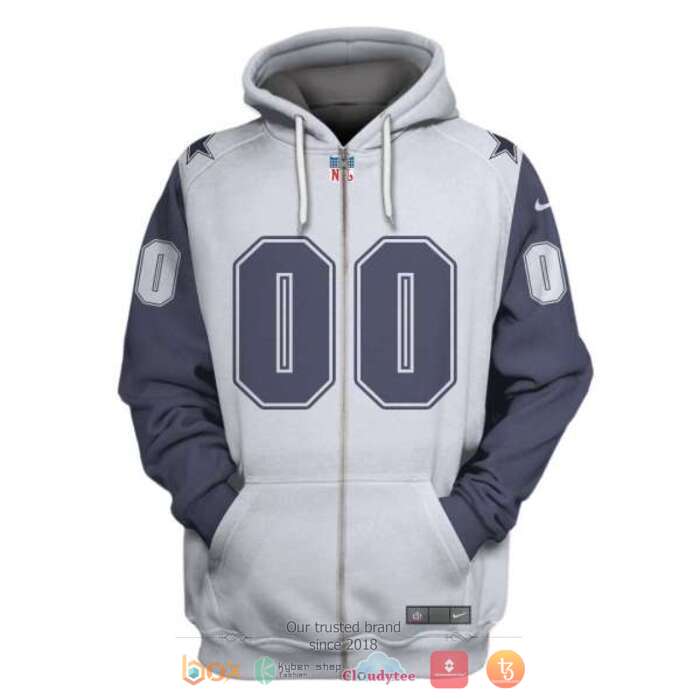 Personalized NFL Dallas Cowboys dark grey 3d shirt, hoodie 2 Personalized NFL Dallas Cowboys dark grey 3d shirt hoodie 1