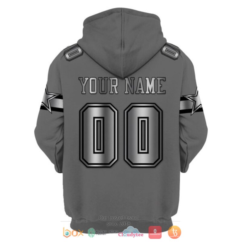 Personalized NFL Dallas Cowboys dark grey custom 3d shirt hoodie 1 2 3