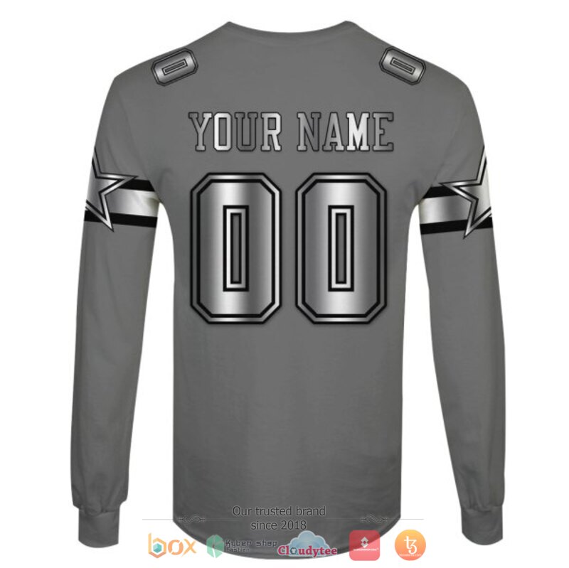 Personalized NFL Dallas Cowboys dark grey custom 3d shirt hoodie 1 2 3 4 5