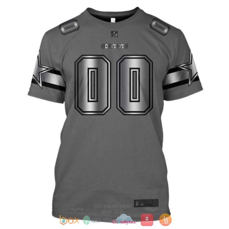 Personalized NFL Dallas Cowboys dark grey custom 3d shirt hoodie 1 2 3 4 5 6