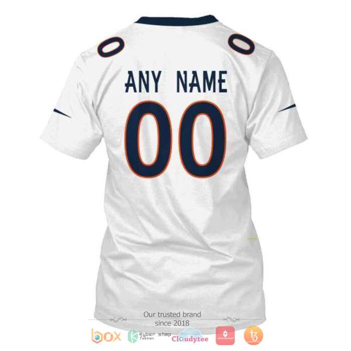 Personalized NFL Denver Broncos White 3d shirt hoodie 1 2 3 4 5 6 7