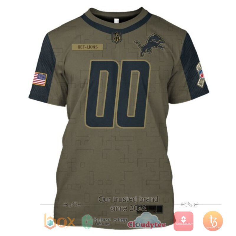 Personalized NFL Detroit Lions 3d shirt hoodie 1 2 3 4 5 6