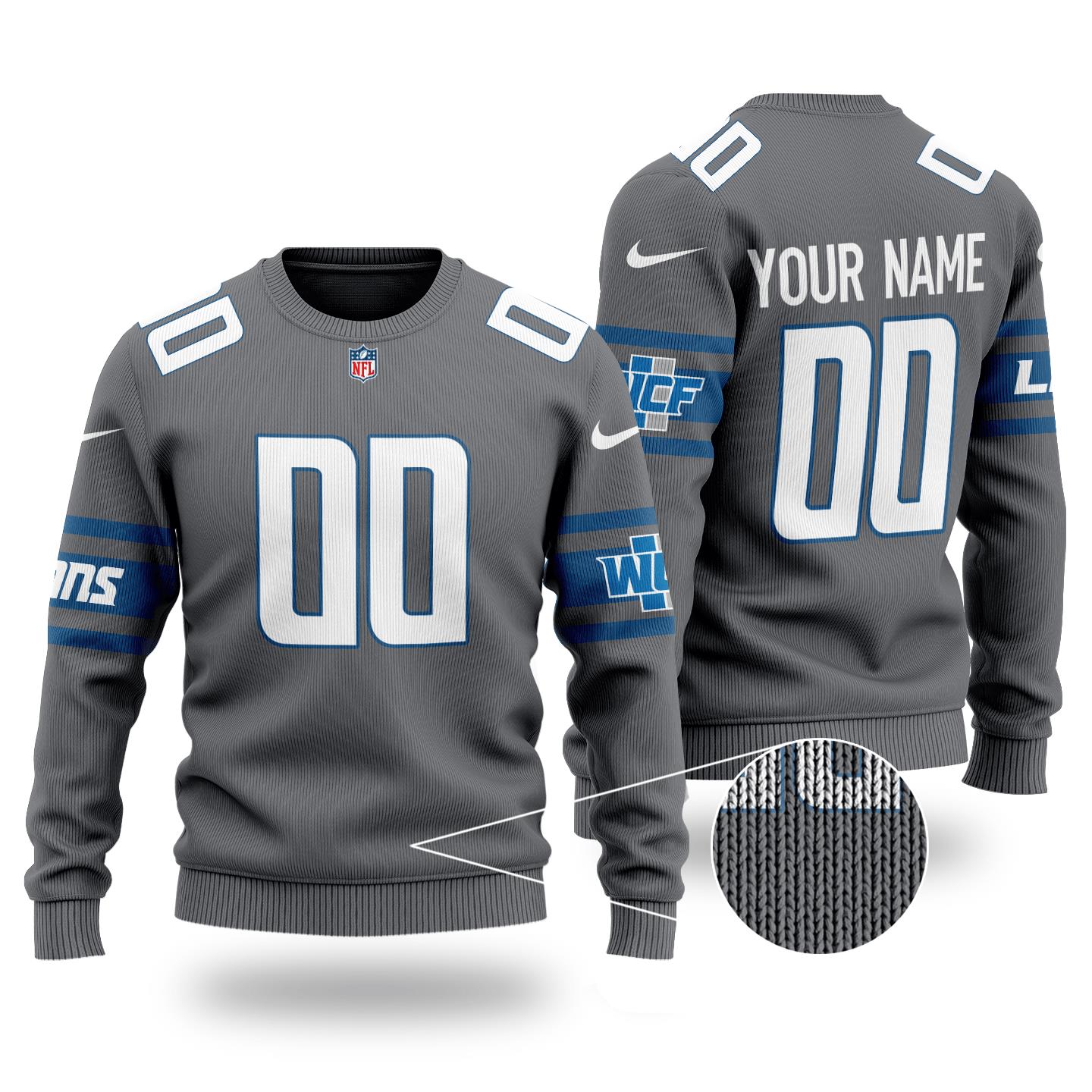 Personalized NFL Detroit Lions Christmas Sweater