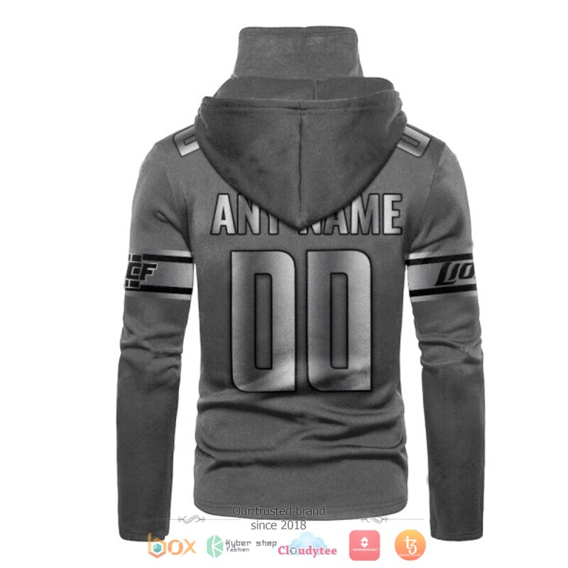 NFL Detroit Lions dark grey Personalized custom 3d hoodie mask 3 Personalized NFL Detroit Lions dark grey custom 3d hoodie mask 1 2