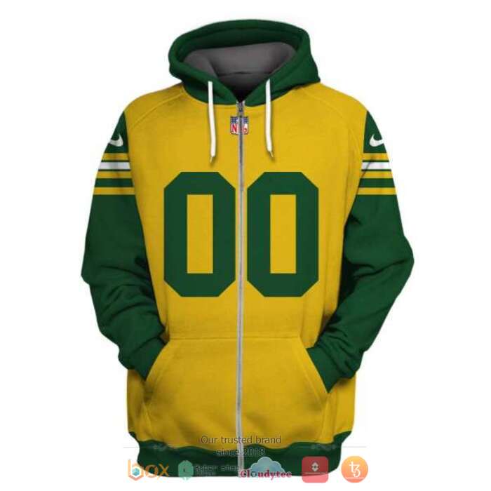 Personalized NFL Green Bay Packers Yellow 3d shirt, hoodie 2 Personalized NFL Green Bay Packers Yellow 3d shirt hoodie 1