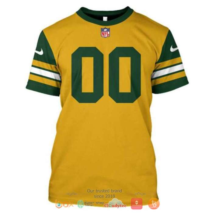 Personalized NFL Green Bay Packers Yellow 3d shirt, hoodie 7 Personalized NFL Green Bay Packers Yellow 3d shirt hoodie 1 2 3 4 5 6