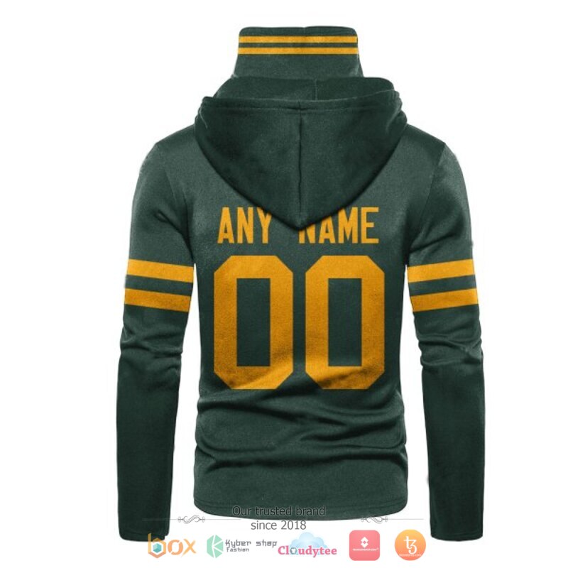 NFL Green Bay Packers dark green Personalized custom 3d hoodie mask 3 Personalized NFL Green Bay Packers dark green custom 3d hoodie mask 1 2
