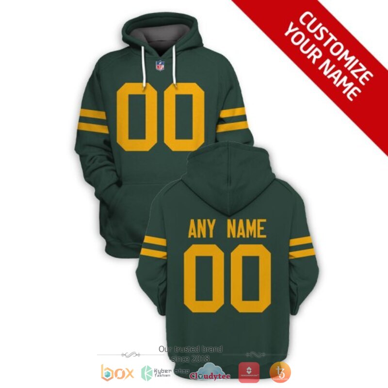 Personalized NFL Green Bay Packers dark green custom 3d shirt hoodie