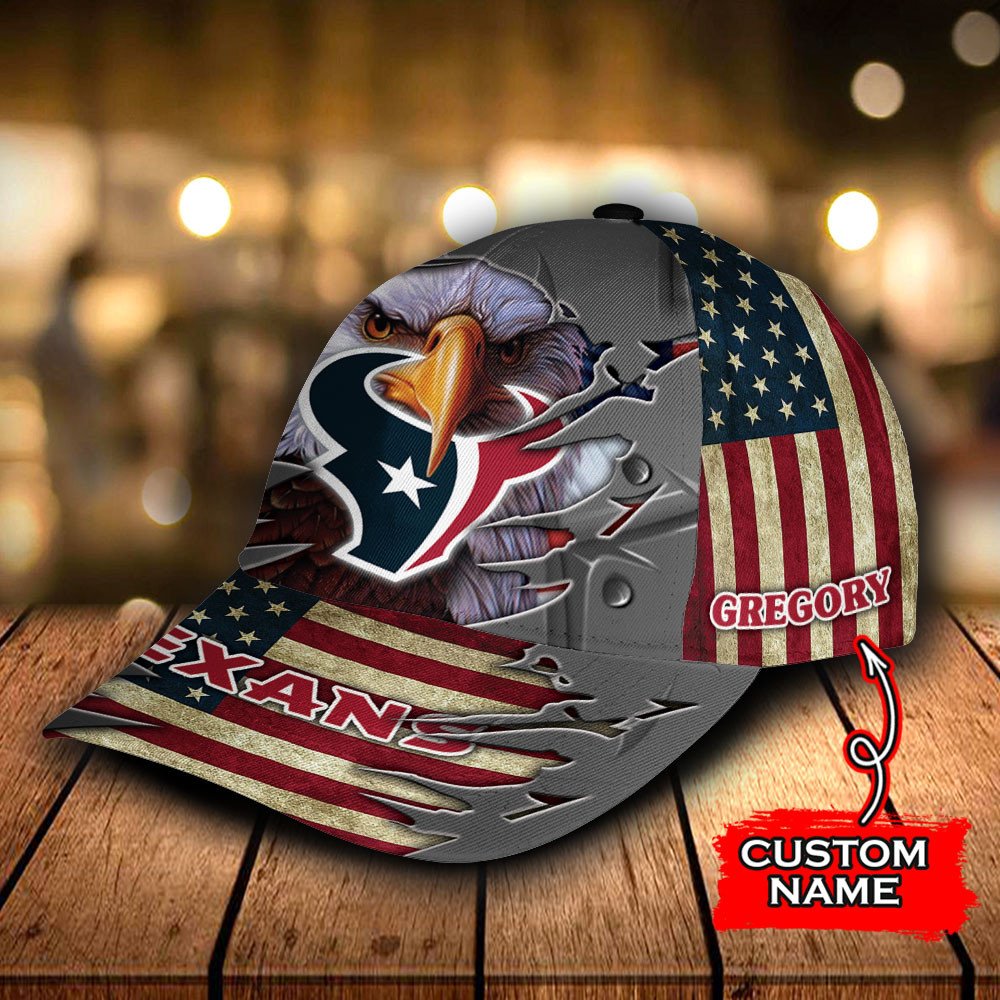 Personalized NFL Houston Texans Eagle Custom Cap 1 2