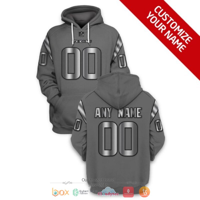 Personalized NFL Houston Texans dark grey custom 3d shirt hoodie