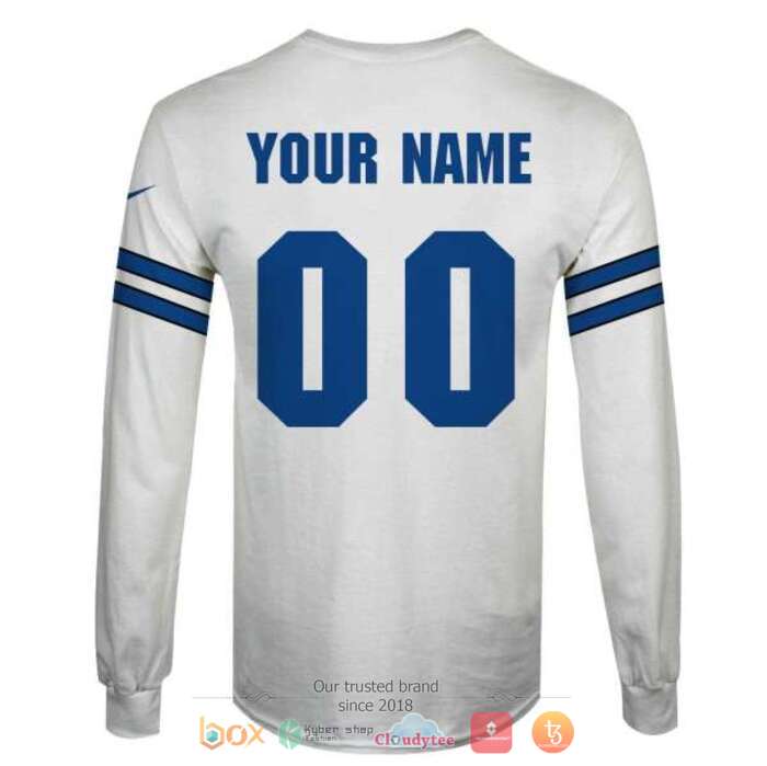 Personalized NFL Indianapolis Colts White 3d shirt hoodie 1 2 3 4 5