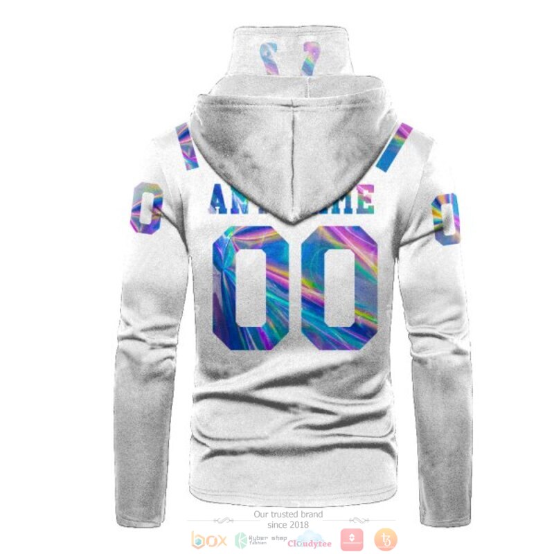 NFL Indianapolis Colts white Personalized custom 3d hoodie mask 3 Personalized NFL Indianapolis Colts white custom 3d hoodie mask 1 2