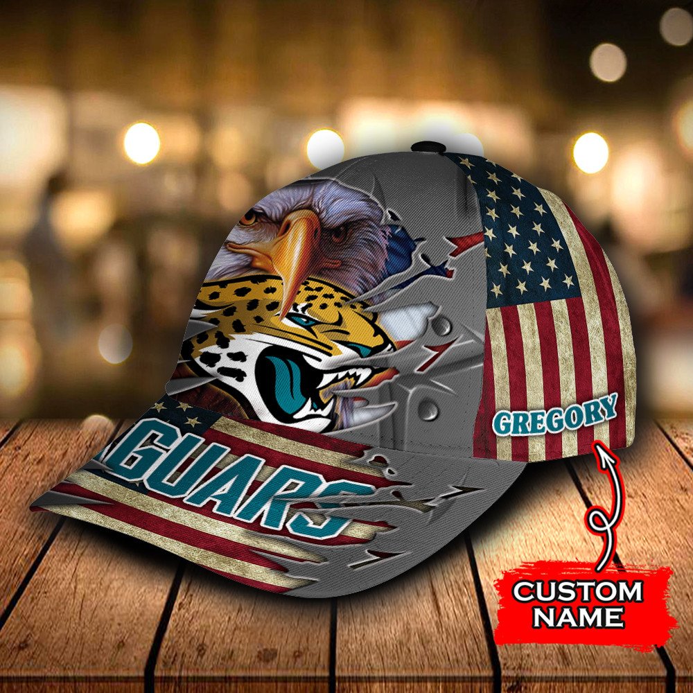 Personalized NFL Jacksonville Jaguars Eagle Custom Cap 3 Personalized NFL Jacksonville Jaguars Eagle Custom Cap 1 2