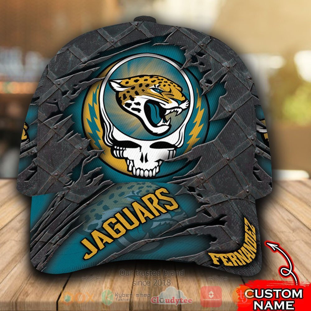Personalized NFL Jacksonville Jaguars Grateful Dead Skull Cap