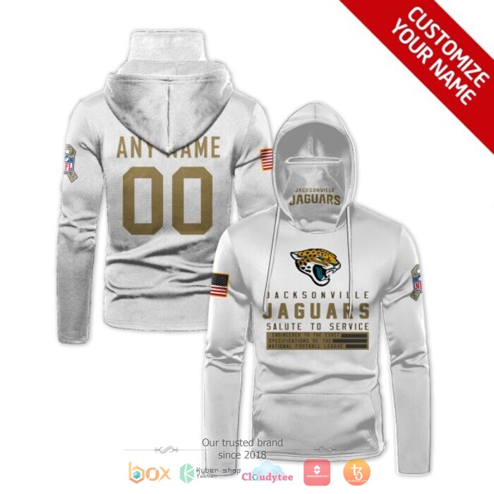 Personalized NFL Jacksonville Jaguars White 3d hoodie mask