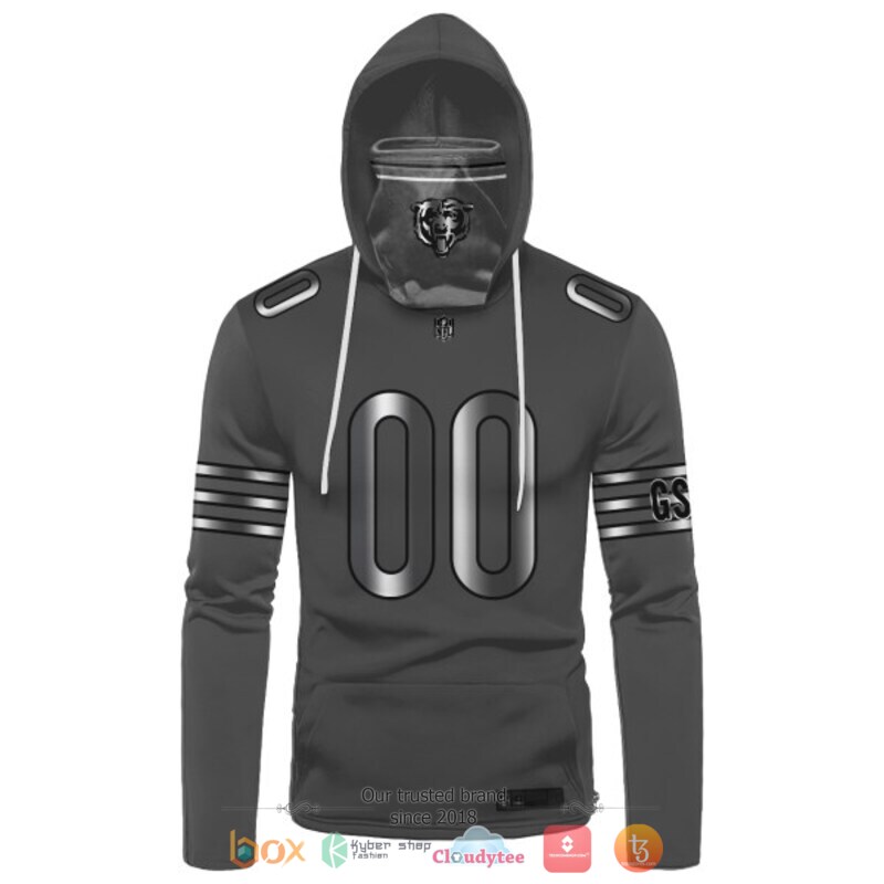 NFL Jacksonville Jaguars dark grey Personalized custom 3d hoodie mask 2 Personalized NFL Jacksonville Jaguars dark grey custom 3d hoodie mask 1