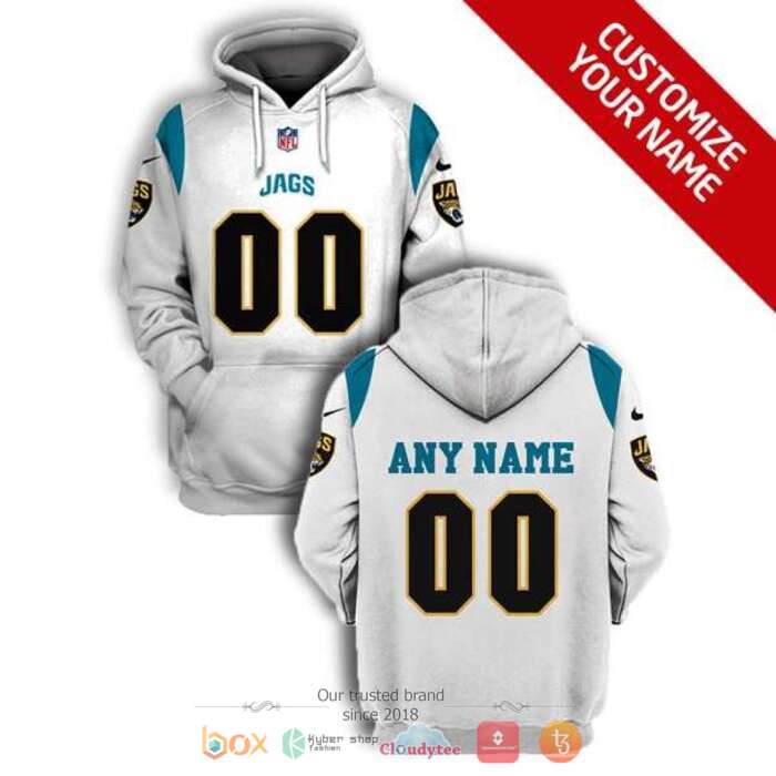 Personalized NFL Jacksonville Jaguars white 3d shirt, hoodie 17 Personalized NFL Jacksonville Jaguars white 3d shirt hoodie