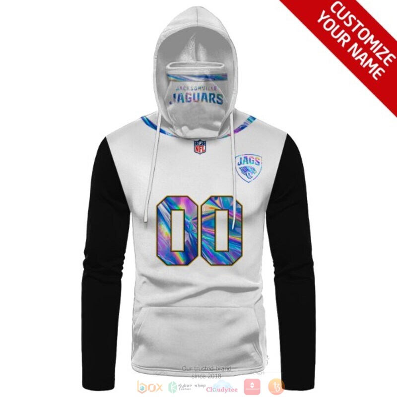 Personalized NFL Jacksonville Jaguars white black custom 3d hoodie mask 1