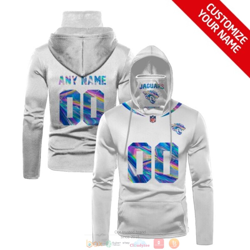 Personalized NFL Jacksonville Jaguars white custom 3d hoodie mask