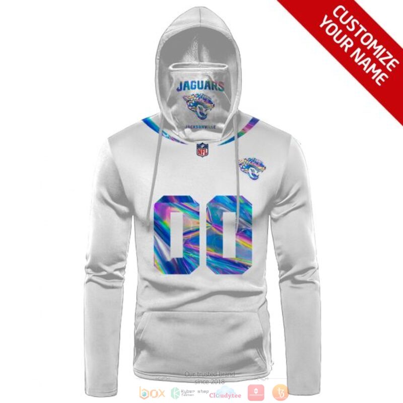 Personalized NFL Jacksonville Jaguars white custom 3d hoodie mask 1