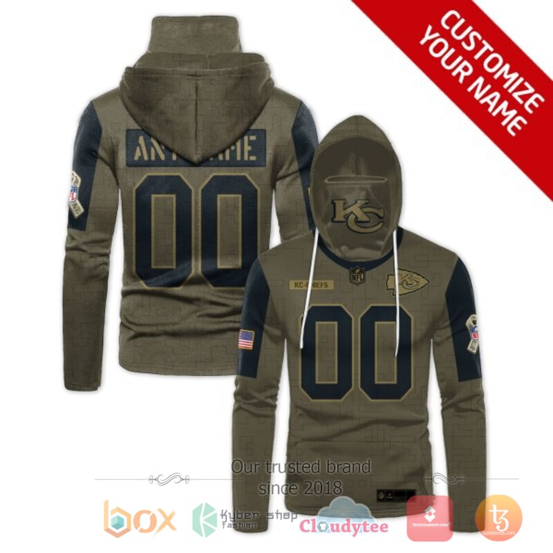 Personalized NFL Kansas City Chiefs 3d hoodie mask