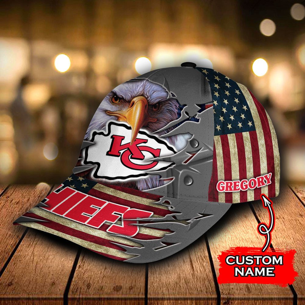 Personalized NFL Kansas City Chiefs Eagle Custom Cap 1 2