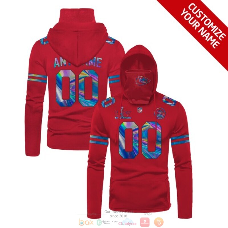 Personalized NFL Kansas City Chiefs LIV red custom 3d hoodie mask