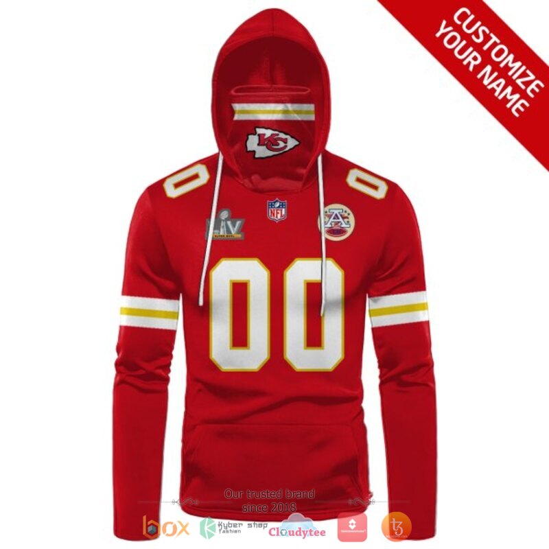 NFL Kansas City Chiefs LIV red Personalized custom hoodie mask 2 Personalized NFL Kansas City Chiefs LIV red custom hoodie mask 1