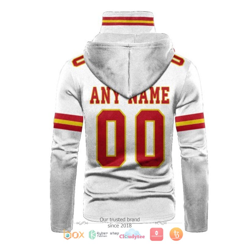 NFL Kansas City Chiefs LIV white Personalized custom hoodie mask 3 Personalized NFL Kansas City Chiefs LIV white custom hoodie mask 1 2
