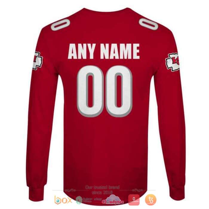 Personalized NFL Kansas City Chiefs Red 3d shirt hoodie 1 2 3 4 5