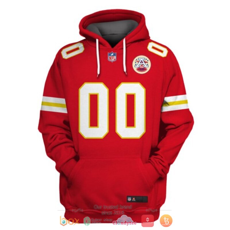 NFL Kansas City Chiefs red Personalized custom jersey shirt, hoodie 3 Personalized NFL Kansas City Chiefs red custom 3d shirt hoodie 1 2