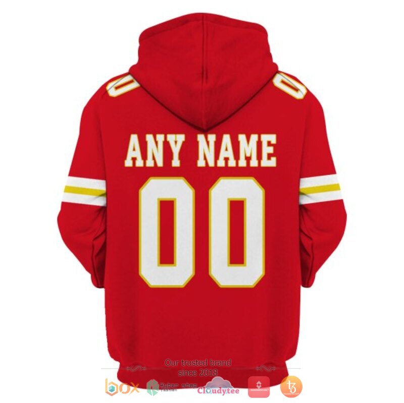 NFL Kansas City Chiefs red Personalized custom jersey shirt, hoodie 4 Personalized NFL Kansas City Chiefs red custom 3d shirt hoodie 1 2 3
