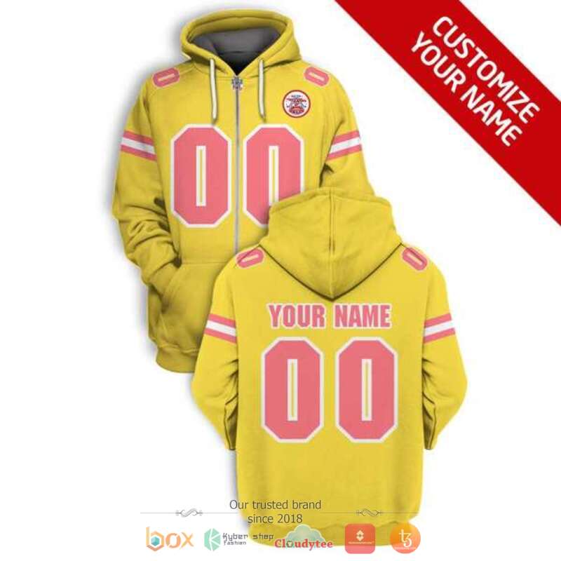 Personalized NFL Kansas City Chiefs season yellow 3d shirt hoodie