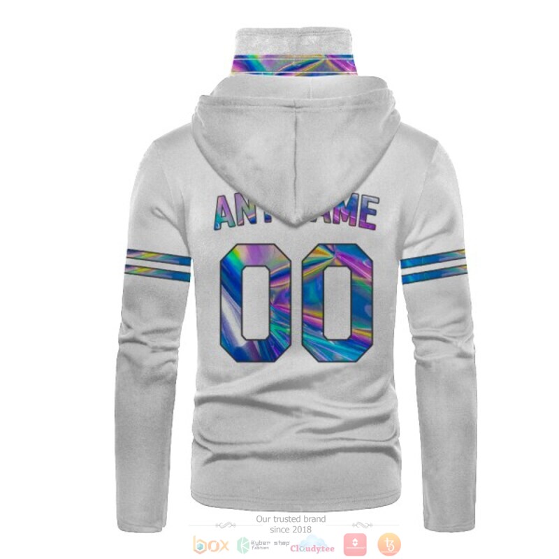 NFL Kansas City Chiefs white hologram Personalized custom 3d hoodie mask 3 Personalized NFL Kansas City Chiefs white hologram custom 3d hoodie mask 1 2
