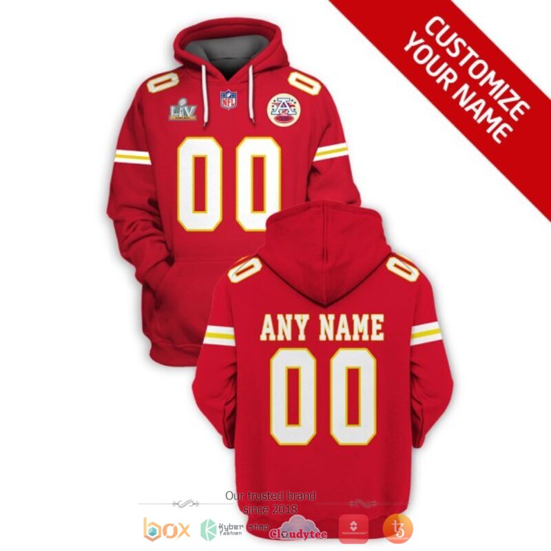 Personalized NFL LIV Kansas City Chiefs red custom 3d shirt hoodie