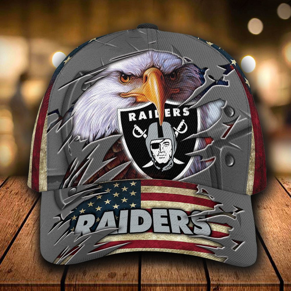Personalized NFL Las Vegas Raiders Eagle Custom Cap