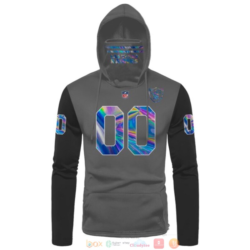 Personalized NFL Las Vegas Raiders grey black custom 3d hoodie mask 1