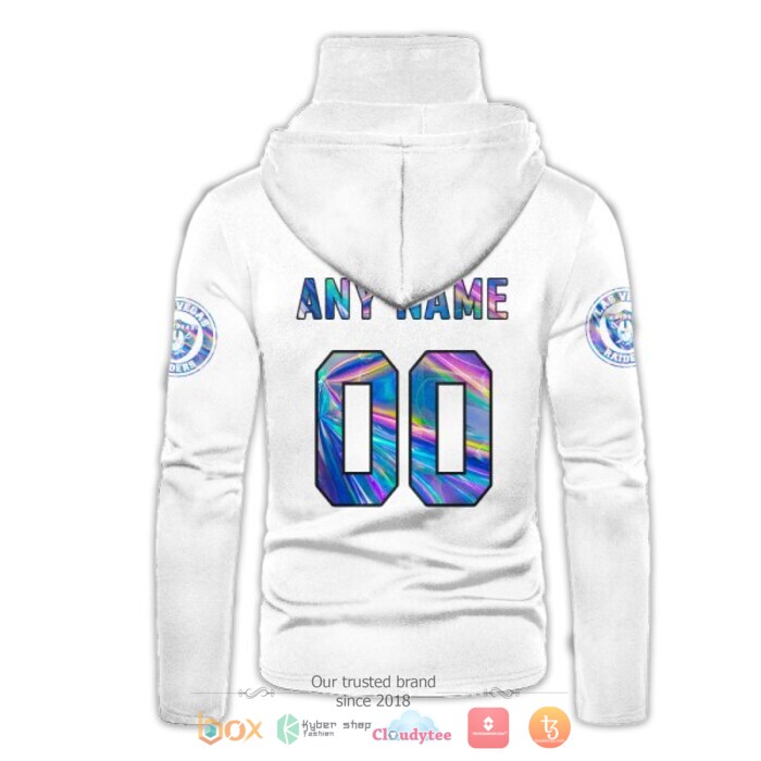 Personalized NFL Las Vegas Raiders white hologram color 3d hoodie mask 3 Personalized NFL Las Vegas Raiders white hologram color 3d hoodie mask 1 2