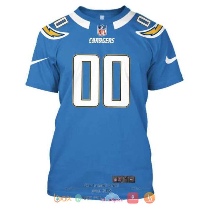 Personalized NFL Los Angeles Chargers Blue 3d shirt, hoodie 7 Personalized NFL Los Angeles Chargers Blue 3d shirt hoodie 1 2 3 4 5 6