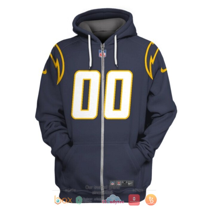 Personalized NFL Los Angeles Chargers Dark Purple 3d shirt, hoodie 2 Personalized NFL Los Angeles Chargers Dark Purple 3d shirt hoodie 1