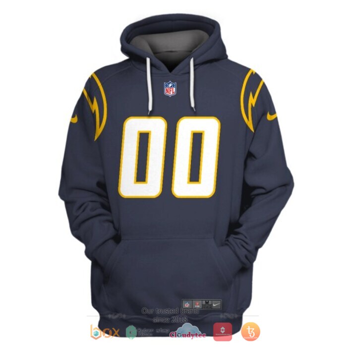 Personalized NFL Los Angeles Chargers Dark Purple 3d shirt, hoodie 3 Personalized NFL Los Angeles Chargers Dark Purple 3d shirt hoodie 1 2