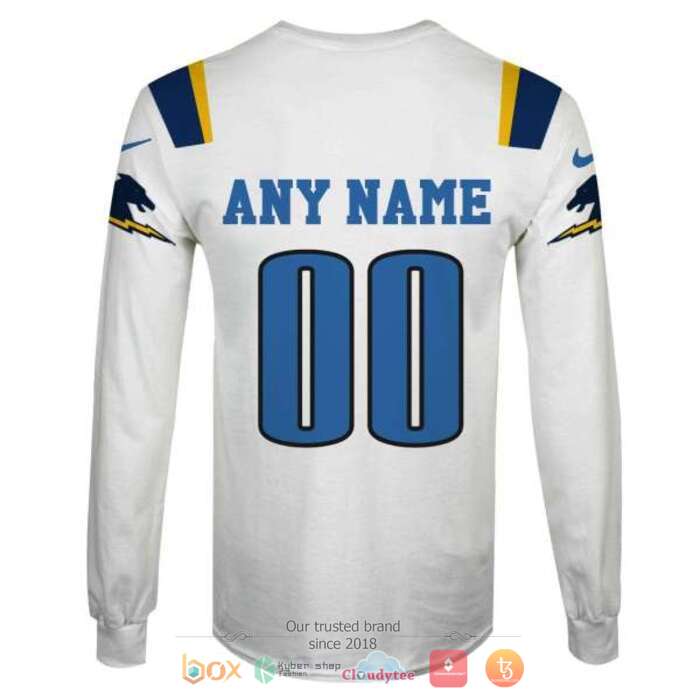 Personalized NFL Los Angeles Chargers White 3d shirt, hoodie 6 Personalized NFL Los Angeles Chargers White 3d shirt hoodie 1 2 3 4 5