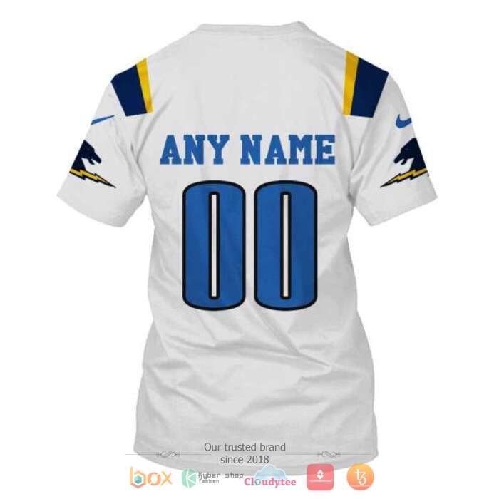 Personalized NFL Los Angeles Chargers White 3d shirt, hoodie 8 Personalized NFL Los Angeles Chargers White 3d shirt hoodie 1 2 3 4 5 6 7