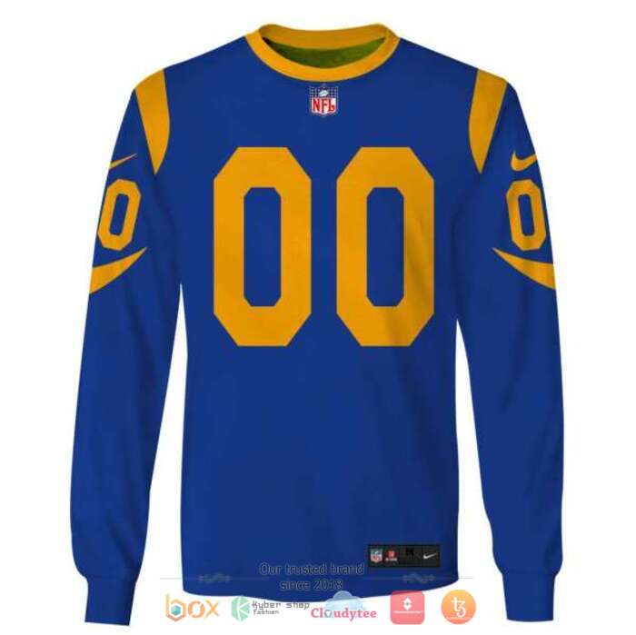 Personalized NFL Los Angeles Rams Blue 3d shirt, hoodie 5 Personalized NFL Los Angeles Rams Blue 3d shirt hoodie 1 2 3 4