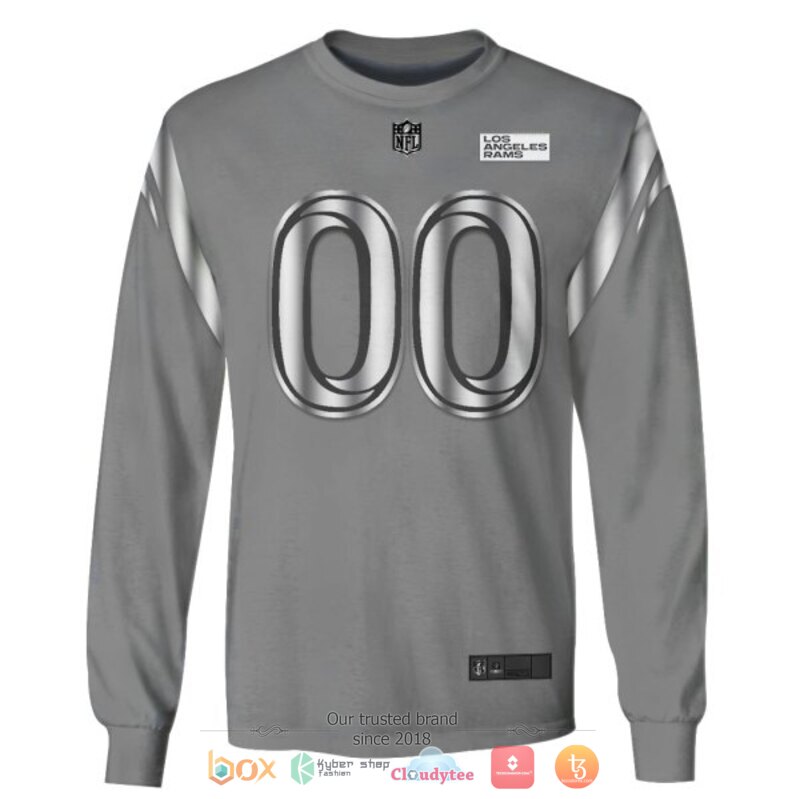 Personalized NFL Los Angeles Rams dark grey custom 3d shirt hoodie 1 2 3 4